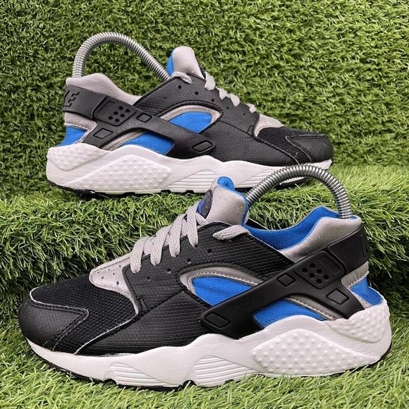 Shoes - Nike Huarache Run Photo Blue Black White Trainers Size UK 5.5 654275-013